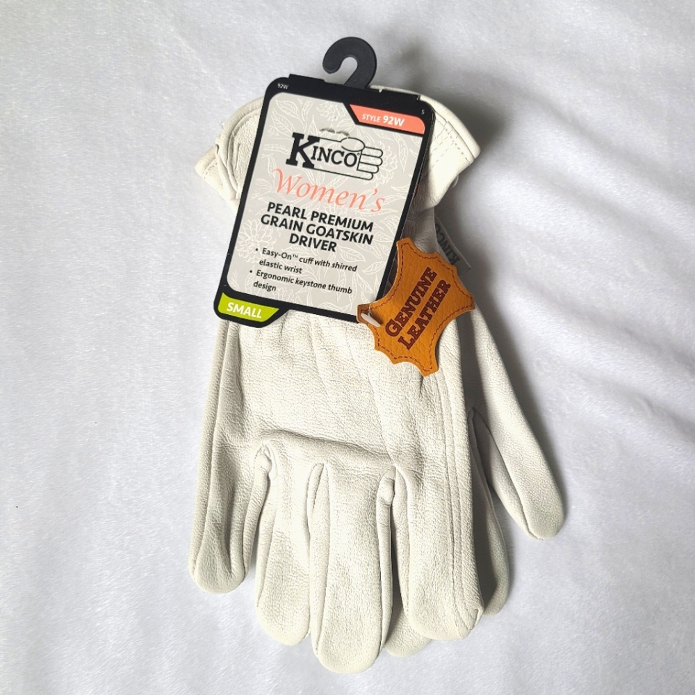 Kinco Women's Pearl Premium Grain Goatskin Driver Gloves size S